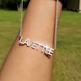 3UMeter Crystal Pendant Letters Necklace For Women Custom Name Personalized Custom Number Necklace Jewelry Bohemian Gift