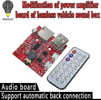 3W Car Bluetooth 4.1 MP3 WAV Decoding Board Speaker Amplifier Audio Receiver Module Support USB/TF/U-DISK/IR Remote Control