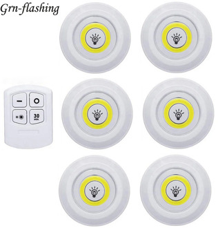 3W COB LED Under Cabinet Light Indoor Tap Remote Dimmable Battery Book Table Night Lamp for Corridor Stair Kitchen loft Lighting