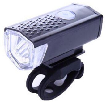 3W Fiets Licht Ftw Usb Oplaadbare 300 Lumen 3 Modes Fiets Front Light Lamp Fiets Koplamp Fietsen Led Zaklamp lantaarn zwart