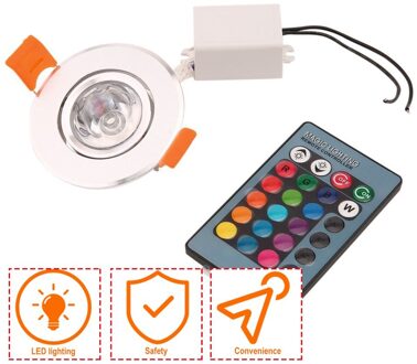 3W Rgb Led Verzonken Plafondlamp Spotlight Downlight Lamp Geen Uv Of Ir Licht Straling Sfeer Decoratie Voor Party
