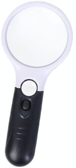 3X 45X Verlichte Vergrootglas Handheld Reading Vergrootglas Loupe Vergrootglas Duel Lens Met 3 Led Licht Sieraden Reparatie Tool