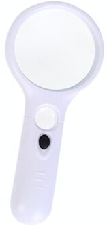 3X 45X Verlichte Vergrootglas Handheld Reading Vergrootglas Loupe Vergrootglas Duel Lens Met 3 Led Licht Sieraden Reparatie Tool