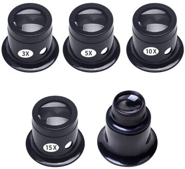 3X 5X 10X 15X 20X Eye Loep Vergrootglas Sieraden Horlogemakers Reparatie Tool Monoculaire Glas Vergrootglas Horloge Sieraden Reparatie Lens