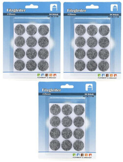 3x Antikras meubelviltjes 24-delig - meubel viltjes - 24x Anti kras rubbers voor vloeren