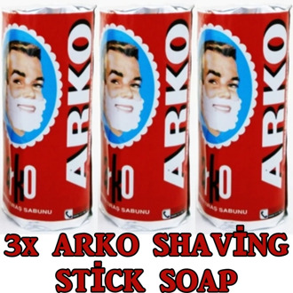 3x Arko Shaving Stick Soap 75 g