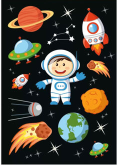 3x Astronaut stickervellen met 10 stickers - Stickers Multikleur