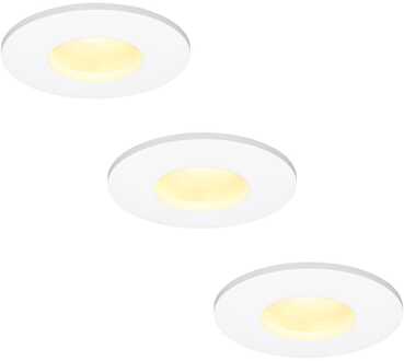 3x Barcelona - LED Inbouwspots Badkamer IP44 Wit