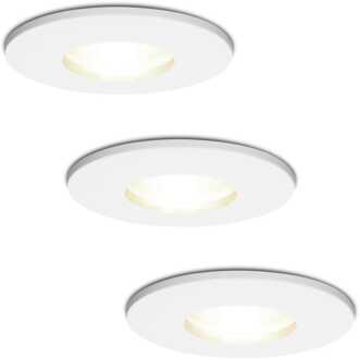 3x Barcelona - LED Inbouwspots Badkamer IP44 Wit