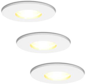 3x Barcelona - LED Inbouwspots Badkamer IP44 Wit