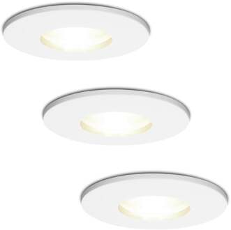 3x Barcelona - LED Inbouwspots Badkamer IP44 Wit