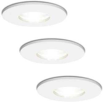 3x Barcelona - LED Inbouwspots Badkamer IP44 Wit