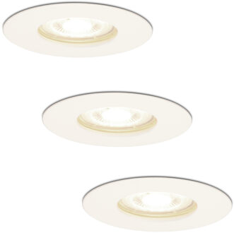 3x Bari - LED Inbouwspots Badkamer IP65 Wit