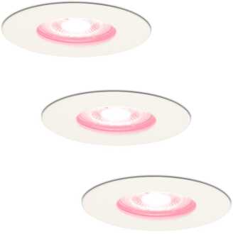 3x Bari Smart Inbouwspots RGBWW IP65 Wit