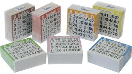 3x Bingo kaarten 1-75 gekleurd