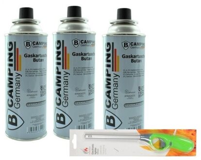 3x Butaan gasfles gasvulling 227 gram inclusief gasaansteker