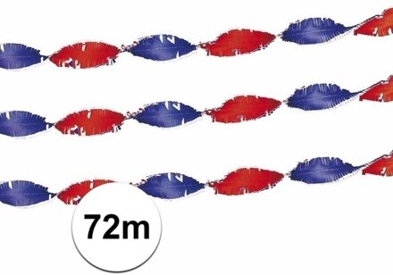 3x Crepe slinger rood-wit-blauw Holland versiering 24 meter