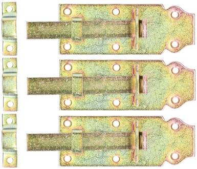 3x Deur schuifsloten verzinkt 12 cm - Action products