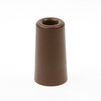 3x Deurbuffer / deurstopper terracotta bruin rubber 75 x 40 mm - Deurstoppers