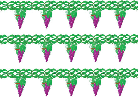 3x Druiven slingers 4 meter brandvertragend papier