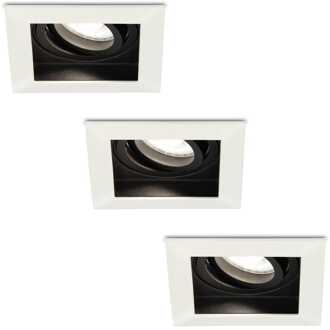 3x Durham - LED Inbouwspots Wit Kantelbaar