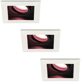 3x Durham Smart Inbouwspots RGBWW IP20 Wit