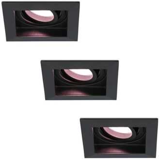 3x Durham Smart Inbouwspots RGBWW IP20 Zwart