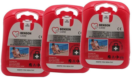 3x EHBO reiskit / compacte eerste hulp verbanddoos - outdoor / reis - verbanddoos / first aid kit