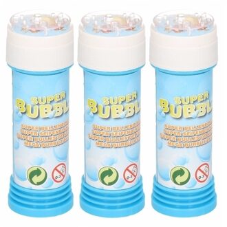 3x Flesjes/busjes bellenblaas 50 ml speelgoed voor kinderen - Uitdeelspeelgoed/weggevertjes