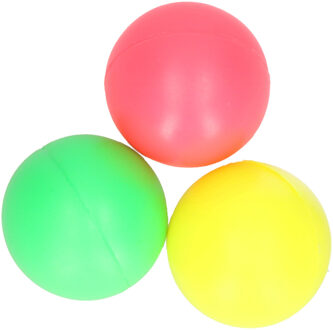 3x Gekleurde beachball strand tennis balletjes set buitenspeelgoed - Beachballsets Multikleur