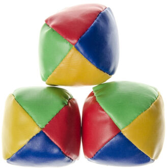 3x Gekleurde jongleerballetjes/ballengooi ballen - Jongleervoorwerpen Multikleur