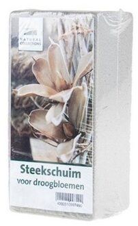 3x Grijs steekschuim/oase droog gebruik 20 cm - Bloemstukken en kerststukjes maken met steekschuim blok - Hobby/decoratie materiaal