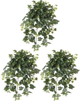 3x Groene Hedera Helix/klimop kunstplant 65 cm voor buiten -  UV kunstplanten/nepplanten - Weerbestendig