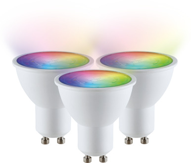 3x GU10 Smart LED lamp 110° WiFi + Bluetooth RGBWW