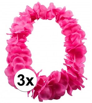 3x Hawaii slinger neon roze