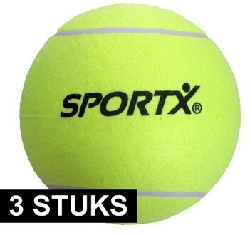 3x Jumbo super grote tennisballen XXL 22 cm Geel