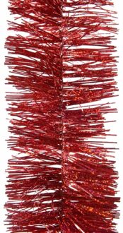 3x Kerstboom glitter folie slinger rood 270 cm