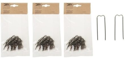 3x Kerststukje/herfststukje materialen klemmetjes/krammen 50 stuks 1-4 cm - Kerststukjes Zilverkleurig