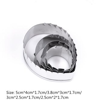 3x Keuken Rvs Hond Bot Cookie Cutter Biscuit Fondant Gebak Bakken Hulpmiddel Cake Sugarcraft Decorating Mold roos Leaf-4stk