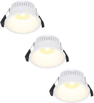 3x - LED Inbouwspots Badkamer IP44 Wit