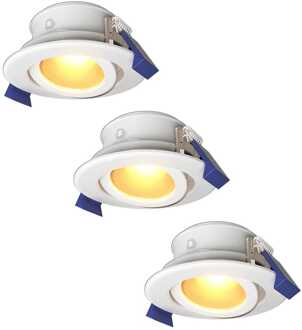 3x - LED Inbouwspots Badkamer IP65 Wit