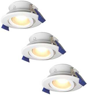 3x - LED Inbouwspots Badkamer IP65 Wit