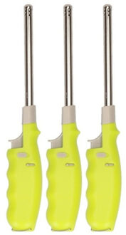 3x Lime groene gasaanstekers 25,5 cm - Aansteker