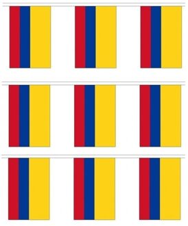 3x Luxe Colombiaanse vlaggenlijn 3 meter