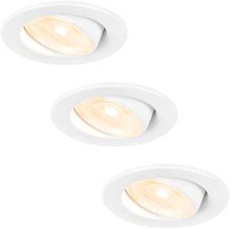 3x Malta - LED Inbouwspots Badkamer IP44 Wit