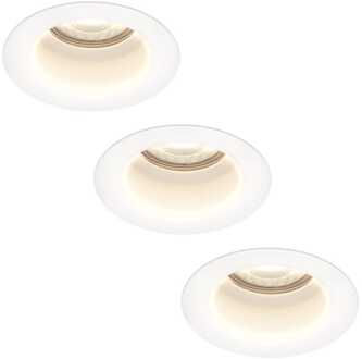 3x Mari - LED Inbouwspots Badkamer IP65 Wit