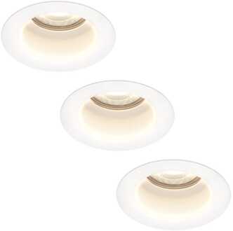 3x Mari - LED Inbouwspots Badkamer IP65 Wit