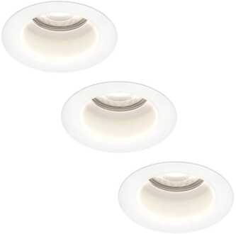 3x Mari - LED Inbouwspots Badkamer IP65 Wit
