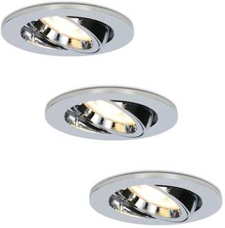 3x Maya - LED Inbouwspots Zilver