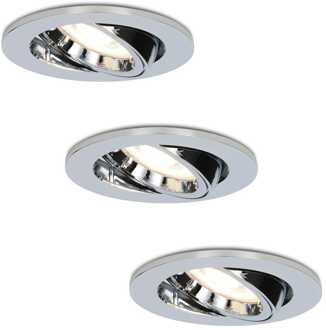 3x Maya - LED Inbouwspots Zilver